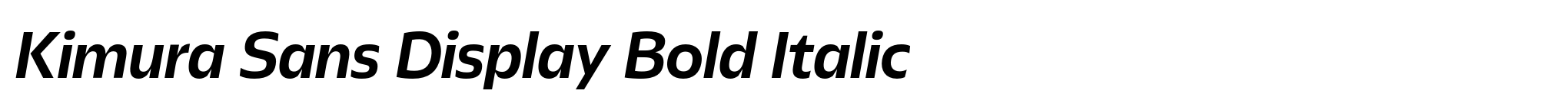 Kimura Sans Display Bold Italic image